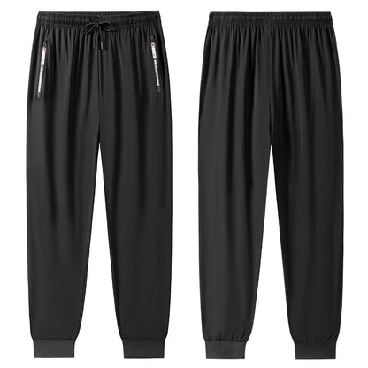 Men's Athletic Stretchy Quick Dry Pants with Zipper Pockets Lightweight Sweatpants for Outdoor Hiking Fishing Running Workout