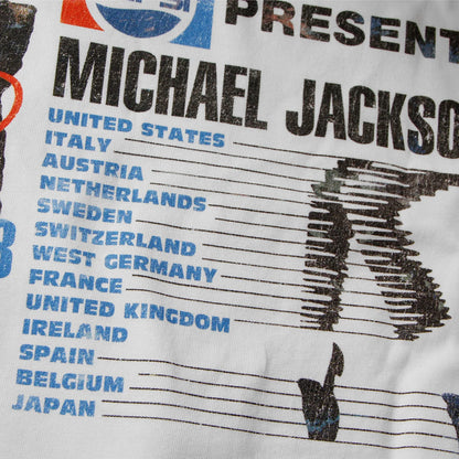 Michael Jackson Bad T-Shirt Retro Design Tour Drop Shoulders Pop King Music Short Sleeves Printed Cotton Men's Top Shirts