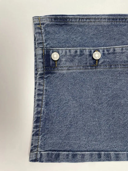 2026 New Women's Wide Leg Denim Pants Vintage Blue Washed Single-Breasted High Waist Retro Loose Jeans Casual Streetwear Bottoms