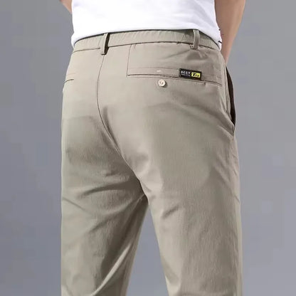 2025 Spring Autumn Thin Slim Men Casual Pants Classic Business Cotton Stretch Golf Trousers Fashion Male Clothing Pants