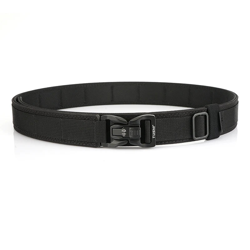 KOLBER 105cm/115cm Rigid Tactical Belt for Men Metal Buckle Quick Release Police Duty Belt Thick Nylon Casual Trouser Girdle