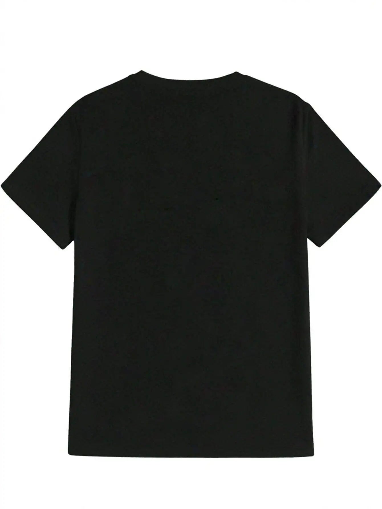 Men Black "Misfits" Graphic T-Shirt Vintage Rock Band Design Short Sleeve Round Neck Casual Summer Tee for Music Fans