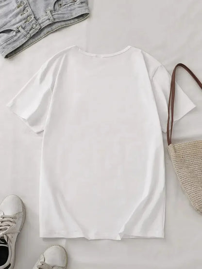 Casablanca Aesthetic Y2K Architectural Graphic Unisex Casual Round Neck Short Sleeve Summer Neutral Streetwear T Shirt