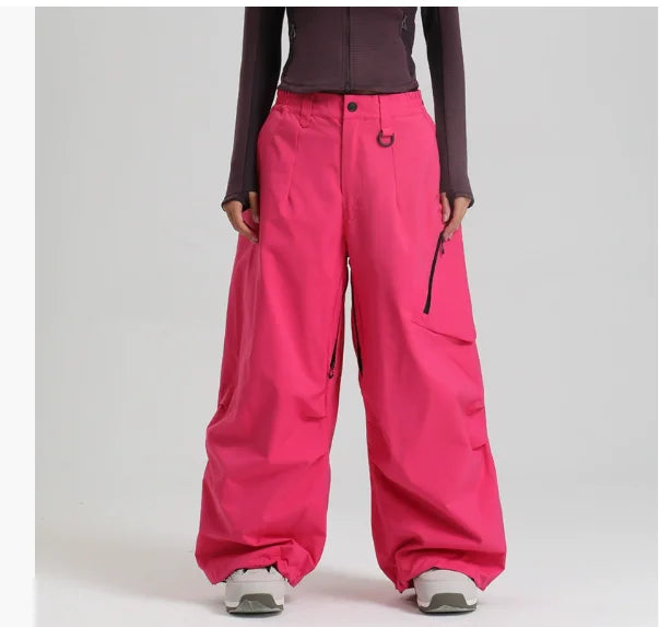 Gsou Snow Men's Women's Snowboard Pants Waterproof Windproof Ski Trousers Thermal Winter Workwear Loose Fit Outdoor Sportswear