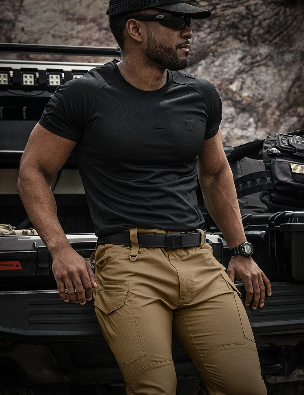 IDOGEAR SPORTS Tactical Ratchet Belt 1.5” EDC Gun Belt Reinforce Heavy Duty Belt With Adjustable Buckle 3430