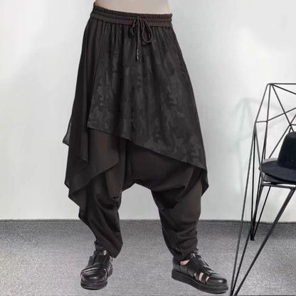 Vintage Trousers Women Men Neutral Loose Culottes y2k Gothic Wide Leg Pants Skirt New Oversize Harajuku Creative Pants