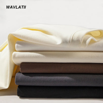 WAVLATII New Men Oversized T shirts