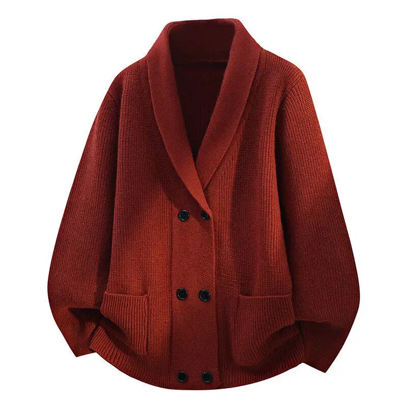 Legible Autumn and Winter Casual Sweater Men Loose Knitted Cardigan Male Round Neck Collar Sweatercoats Man