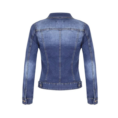 2024 New Short Denim Jackets Women autumn Wash Long Sleeve Vintage Casual Jean Jacket Bomber Denim Coat ladies jacket outerwear