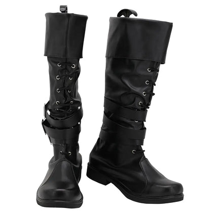 Fantastic Beasts The Crimes of Grindelwald Gellert Grindelwald Cosplay Boots Black Leather Shoes Custom Made Halloween Props