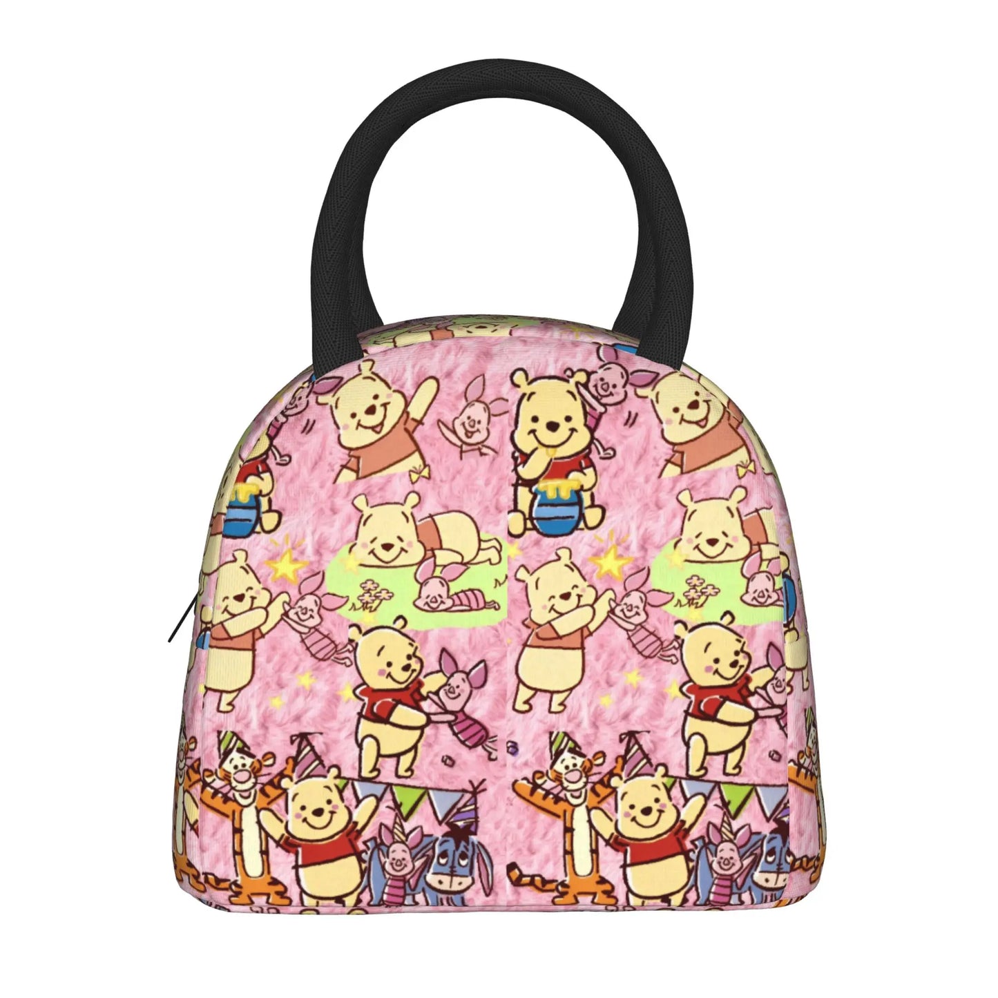 Anthropomorphic Teddy Bear Happy Insulated Lunch Bags Large Winnie The Pooh Reusable Thermal Bag Lunch Box Tote Work  Outdoor
