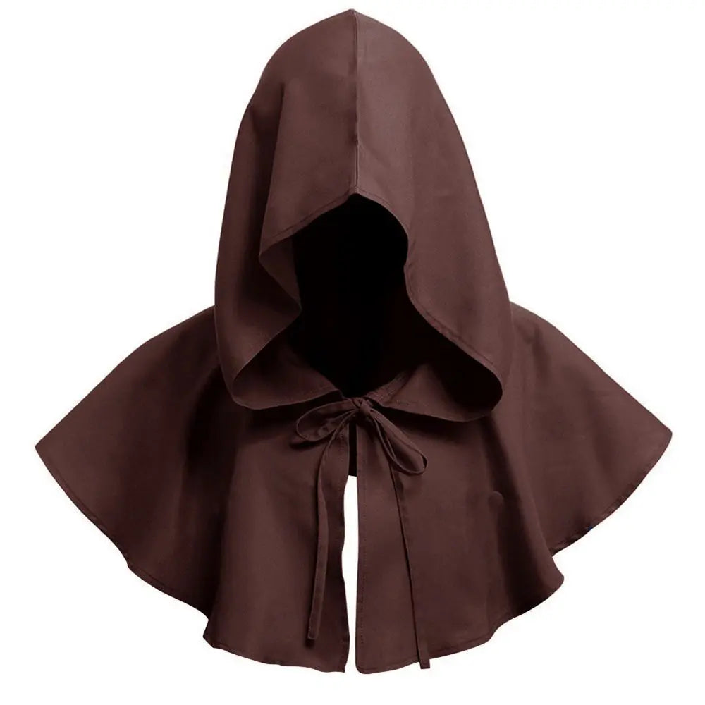 Fancy Party Multipurpose Adult Carnival Witch Wizard Unisex Party Coat Short Cloak Hooded Cape Hooded Cloak