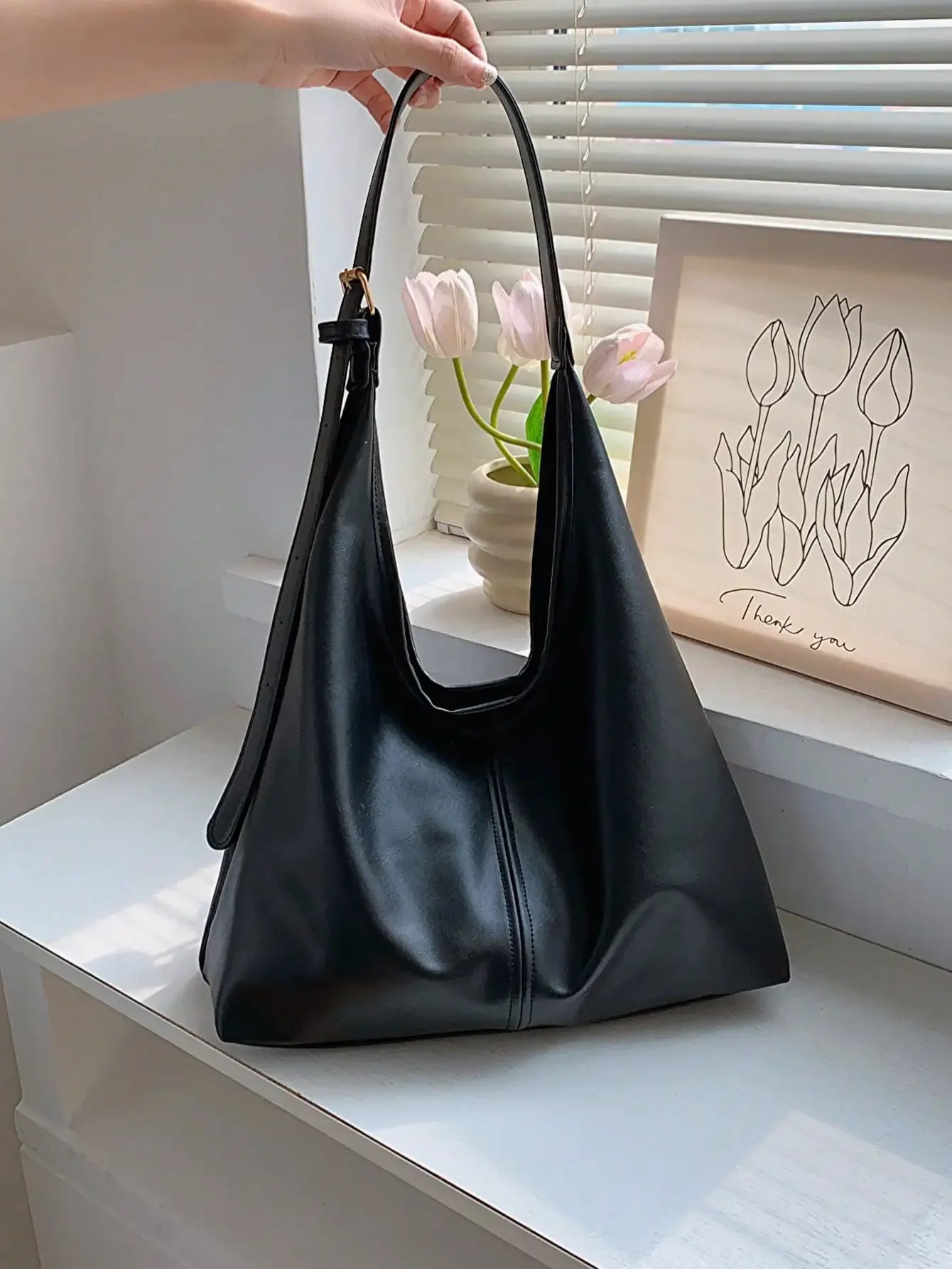 Large Capacity Solid Color Women's Shoulder Bag, Multifunctional Crossbody Bag,