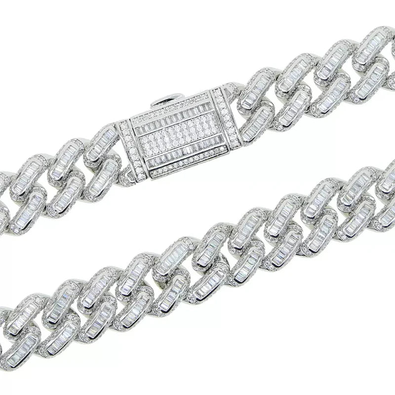 High Quality 14MM AAAA Zirconia with Copper Cuban Chain Iced Out Hip Hop Jewelry