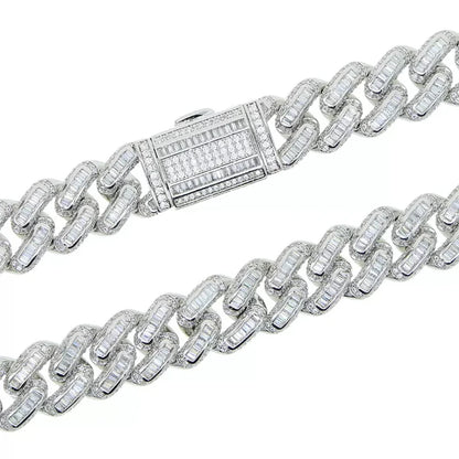 High Quality 14MM AAAA Zirconia with Copper Cuban Chain Iced Out Hip Hop Jewelry