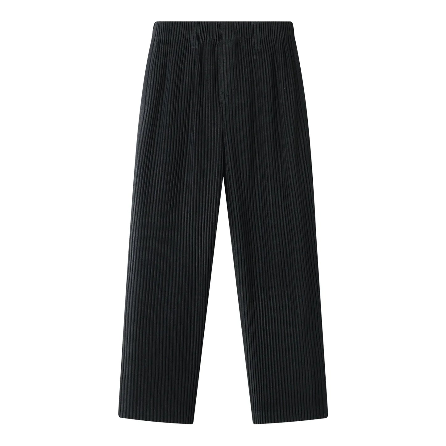 Miyake Pleated Men Pants Casual Loose Wide Leg Draped Trousers Business Casual Daily Wear