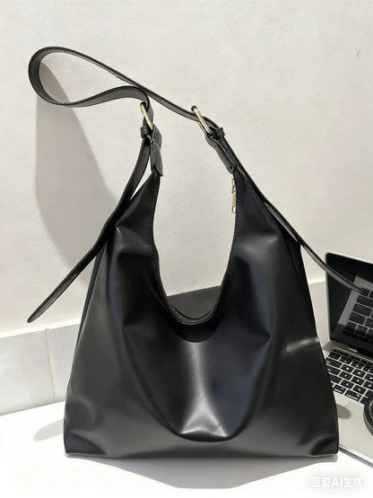 Large Capacity Solid Color Women's Shoulder Bag, Multifunctional Crossbody Bag,