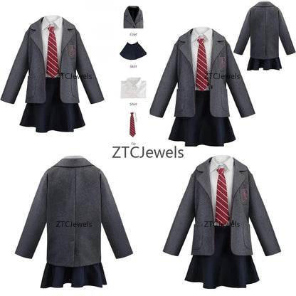 Matilda Cosplay Costume Girls School Uniform Jacket Shirt Skirt Tie Set Halloween Party Stage Musical Outfit