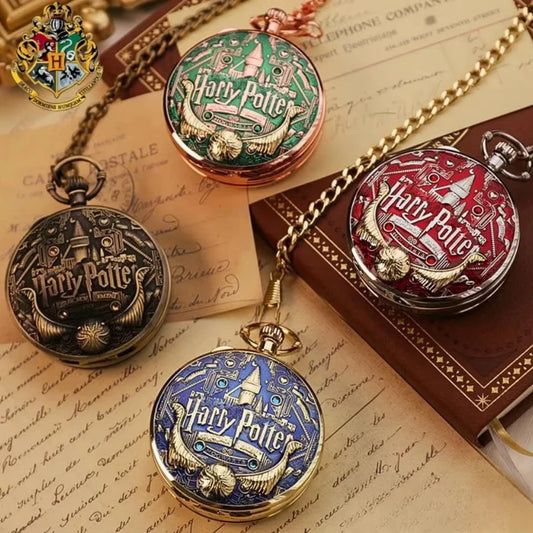 Anime Harry Pocket Watch Potter Cosplay Music Pocket Watch Quartz Pendant Clock Toys