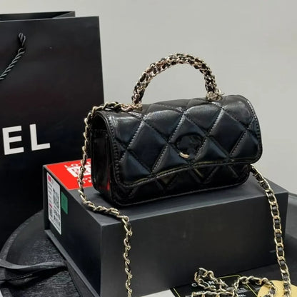 Channeled Bag Women designer makeup bag High Quality Sheepskin Diamond Lattice Handle Vanity Box Tote Bags Crossbody Shoulder Co