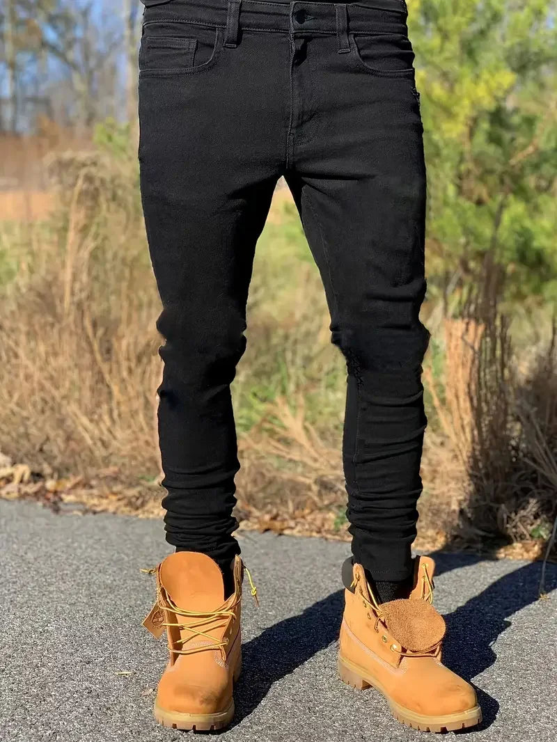 Slim-fit Men'S Washed Jeans