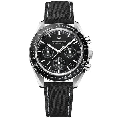 PAGANI DESIGN New Retro Red Watch Luxury Quartz Watches For Men Stainless steel Luminous AR Sapphire crystal Chronograph Man