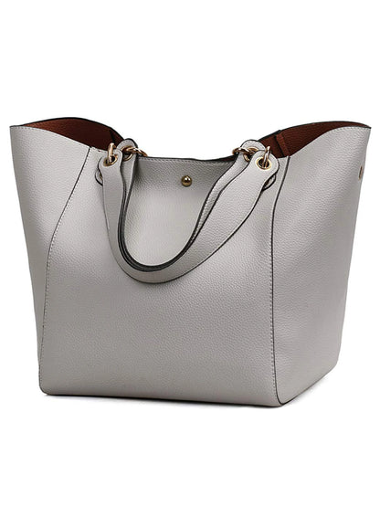 Women Large Tote Bag PU Leather Waterproof Handbags Shoulder Bag Women's
