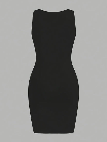 2026 casual sexy spring/summer style "MILANO" printed round neck vest skirt sleeveless vest women's dress short skirt