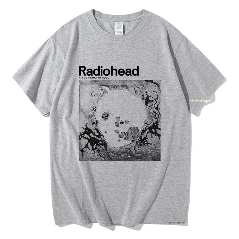 A Moon Shaped Pool T Shirt Radiohead Men/women Harajuku Vintage Graphic 100% Cotton T Shirt Classic Unisex High Quality T Shirts