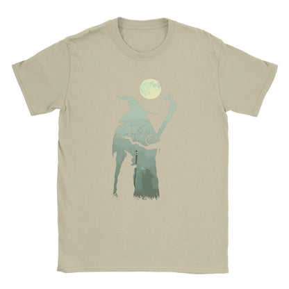 Novelty Into the Forest Tshirts Men Cotton Short Sleeve L-Lords Of The R-Rings Gandalf Wizard Hobbit Crewneck Summer Clothing