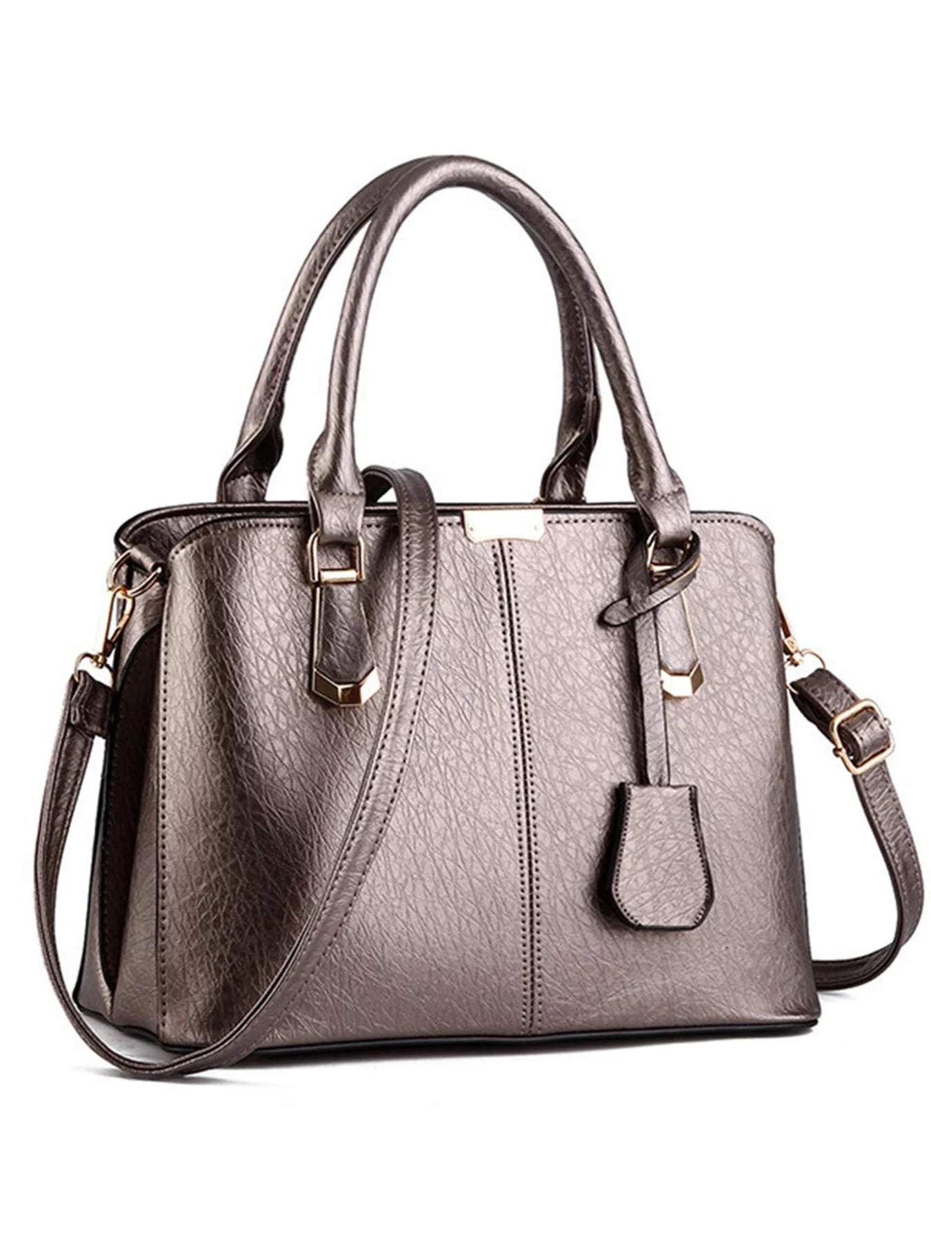 Women's Handbag PU Leather Adjustable Handle Satchel Shoulder Bags Ladies Tote