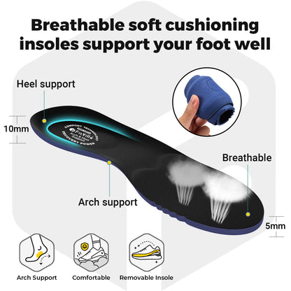 FitVille Men's Sandals Wide Design Diabetic Shoes Lightweight Breathable for Swollen Feet with Arch Support Sandals