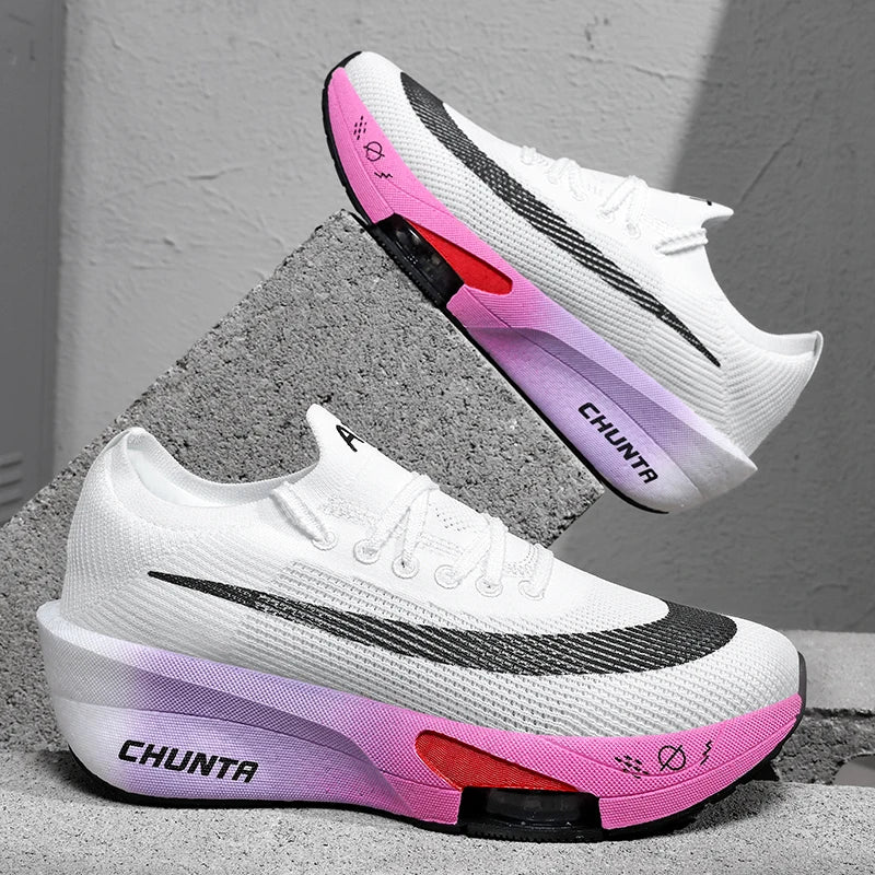 Air Cushion Running Shoes Marathon Speciality Men Sports Breathable Lightweight Women's Comfortable Athletic Nonskid Sneakers