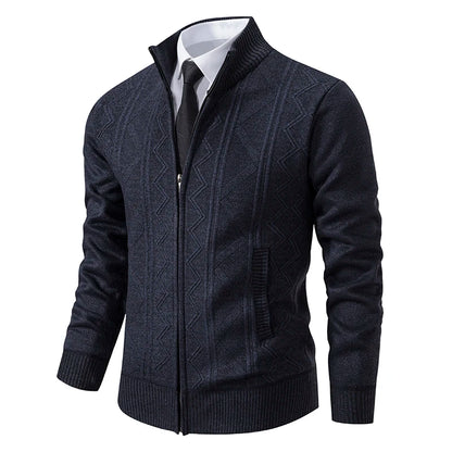 2025 New Men's Sweaters Autumn Winter Warm Zipper Cardigan Sweaters Man Casual Knitwear Sweatercoat male clothe
