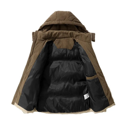 Corduroy Padded Jacket Men's Winter Trend Loose Color Matching Padded Jacket Men's Jacket Men Jacket Winter Jacket Men