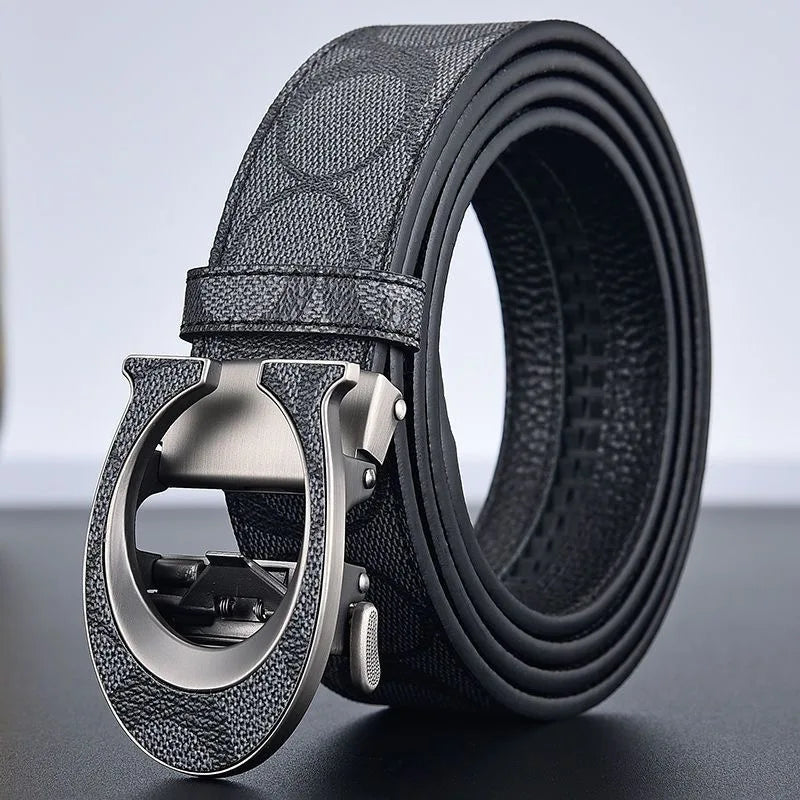 High Quality 34mm Designers Business Mens belt Luxury Brand Famous Male brand Belt Buckle Canvas Leather Belt for Women ieans