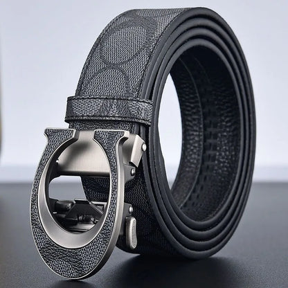 High Quality 34mm Designers Business Mens belt Luxury Brand Famous Male brand Belt Buckle Canvas Leather Belt for Women ieans