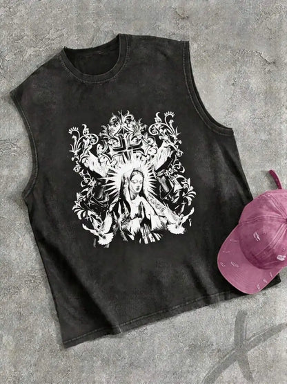 Mens Crew Neck Short Sleeve T-Shirt And Drawstring Shorts Casual Set