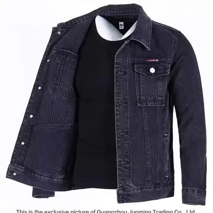 UNITIM Spring American Heavy Denim Men Workwear Coat Male Retro Streetwear Jeans Jackets Outdoor Classic Men Button Cow Boy Coat
