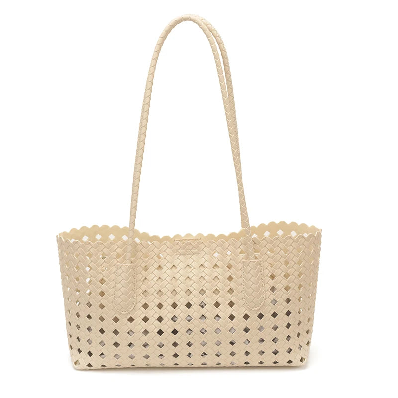 Fashion woman shoulder bags for women 2026 brand luxury designer bag female totes purses ladies woven shoulder handbag summer