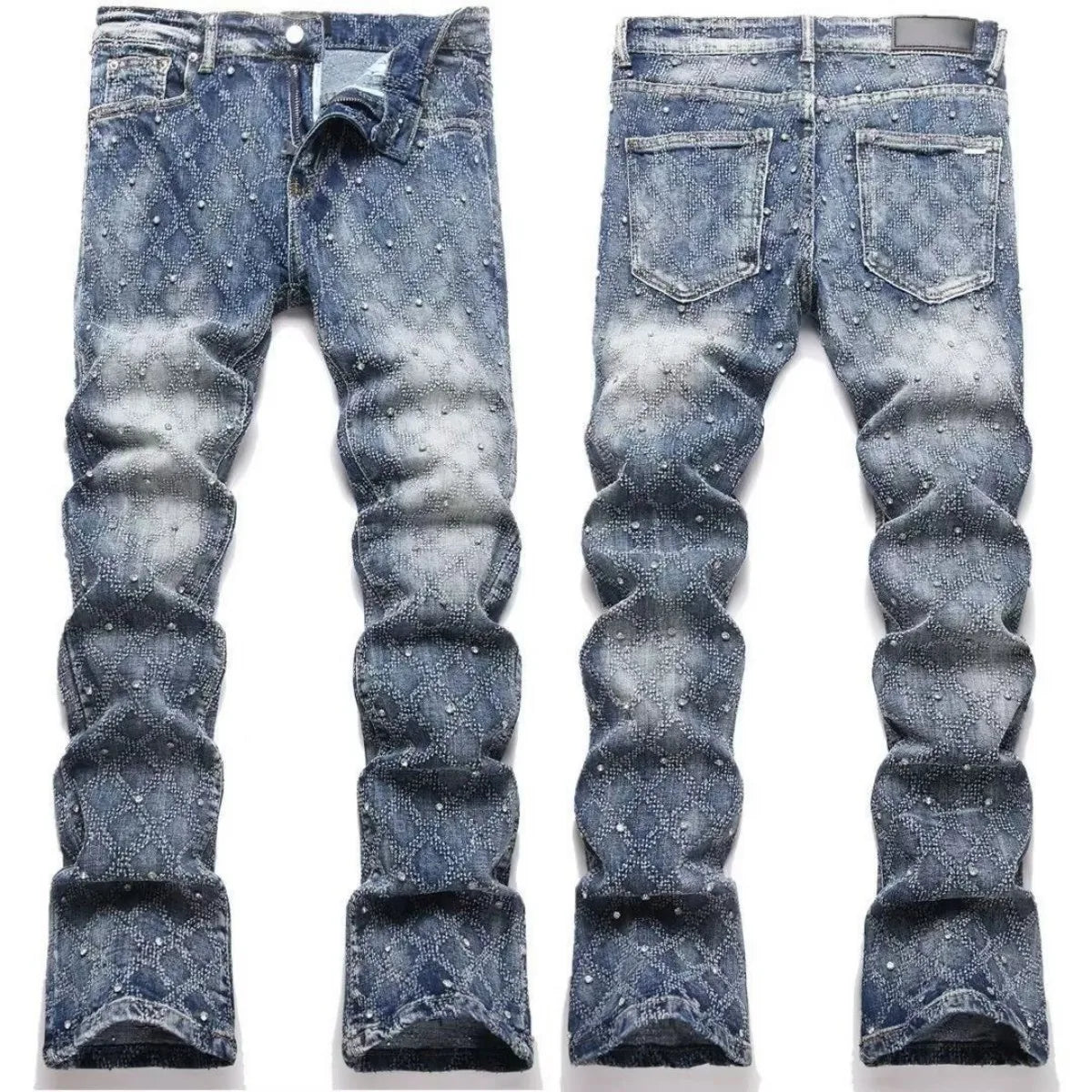 2026 Summer Brand Men's New Straight Leg Loose Lightweight Denim Jeans Classic Badge Business Casual Stretch Thin Retro Pants
