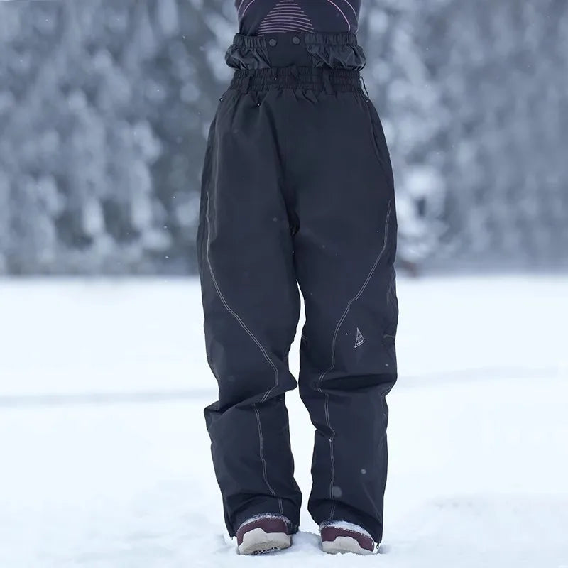 2025 Men's and Women's Loose Work Clothes Ski Pants - Men's and Women's Winter Snow Equipment Waterproof and Windproof Ski Pants