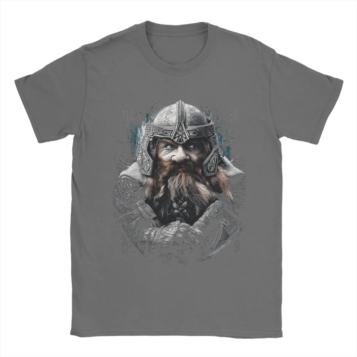 Gimli L-Lords Of The R-Rings T Shirt Men Pure Cotton Funny T-Shirt Round Neck  Tees Short Sleeve Tops 6XL