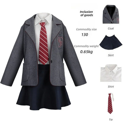 Matilda Cosplay Costume Girls School Uniform Jacket Shirt Skirt Tie Set Halloween Party Stage Musical Outfit