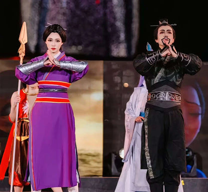 Movie Ne Zha 2 Nezha's Mother Father Cosplay Costumes Nezha Demon Boy Li Jing Yin Fu Ren Carnival Party Wig Clothes Ancient Suit