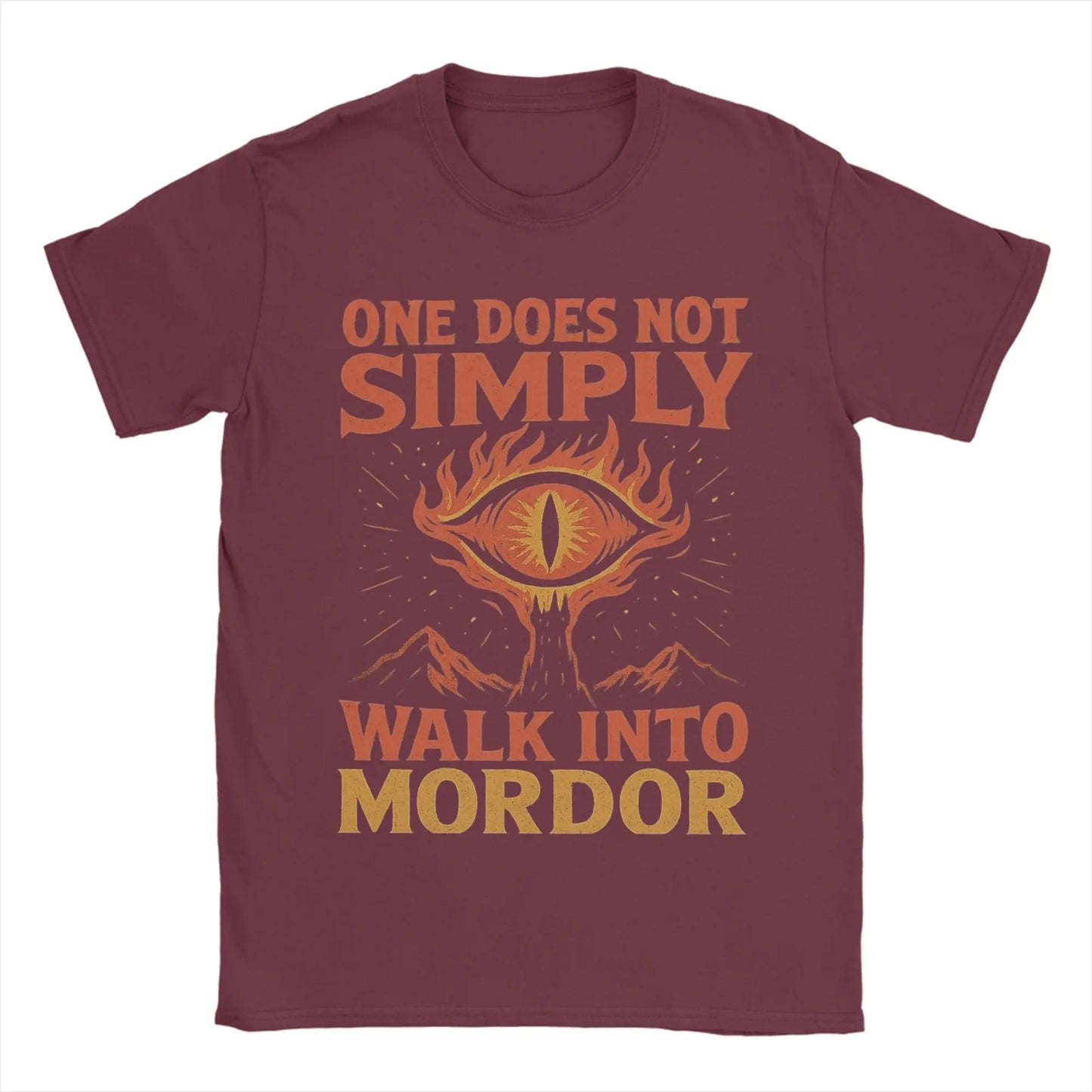One Does Not Simply Walk Into Mordor Eye of Sauron L-Lords Of The R-Rings T-Shirts Men Pure Cotton Tees T Shirts 4XL Clothes