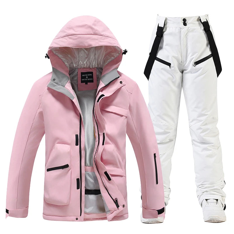 New, Men's and Women's Ski Suit Sets, Waterproof, Snow Costume, Ski Jacket and Pant Set, Outdoor Clothing, Snowboarding, Overall