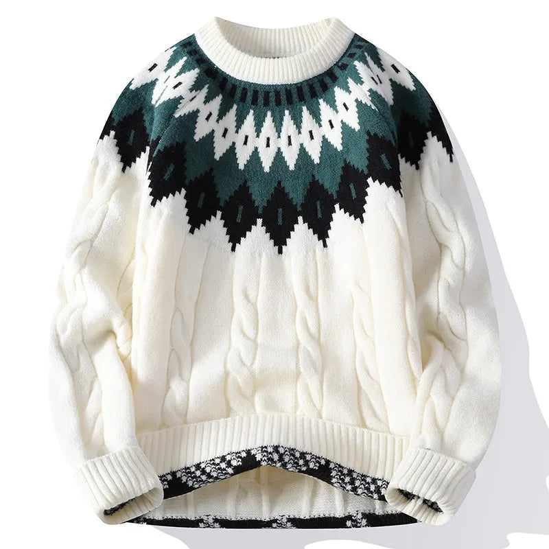 Legible Autumn and Winter Casual Sweaters Men Round Neck Collar Knitted Pullovers Male Loose Sweater Man