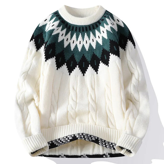 Legible Autumn and Winter Casual Sweaters Men Round Neck Collar Knitted Pullovers Male Loose Sweater Man
