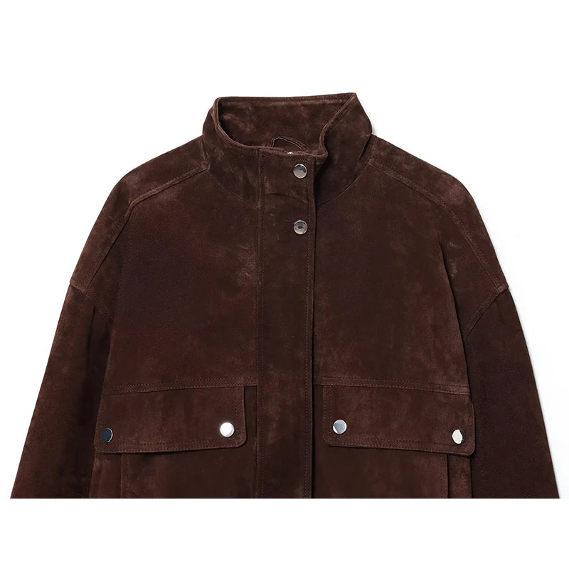 Women's Autumn Jackets 2025 New Fashion Big Pocket Elegant Women's Slim Warm Jackets Autumn Street Chic Young Student Coats